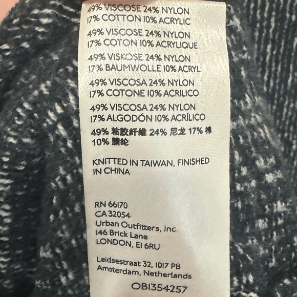 Free People Lennox Ribbed Sweater Tunic Dress - Onyx Combo - Size Small - Picture 8 of 8